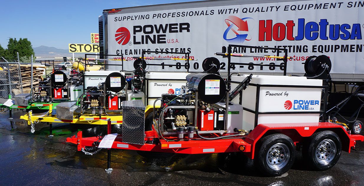 23HP Tandem Axle Trailer Mounted Pressure Washer HD23 Package Power